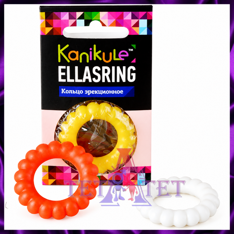 Эрекционное кольцо Kanikule ELLASRING с рельефной поверхностью